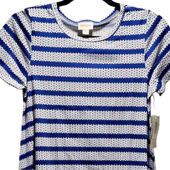 LulaRoe Carly Long/Midi Dress High Low Hem Stretchy Comfortable Abstract Blue XS - Picture 5 of 11